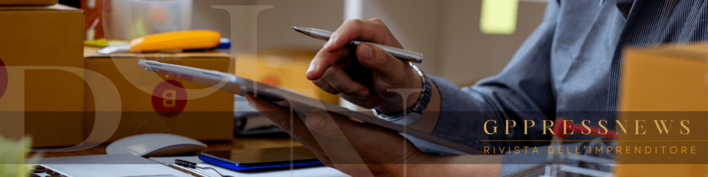 Imprenditore analizza gli asset aziendali materiali e immateriali e le risorse che generano valore